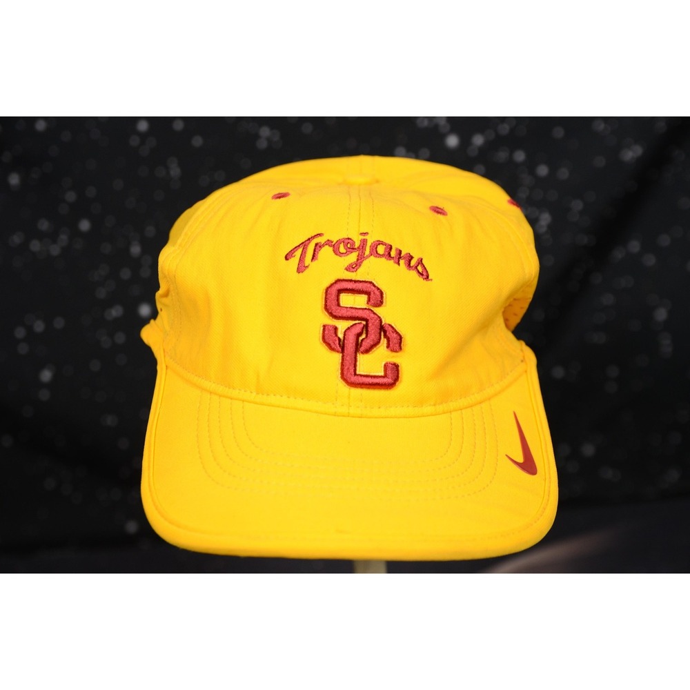 Nike USC Trojans Hat Cap Mens One Size Yellow NCAA Football Dri Fit Team